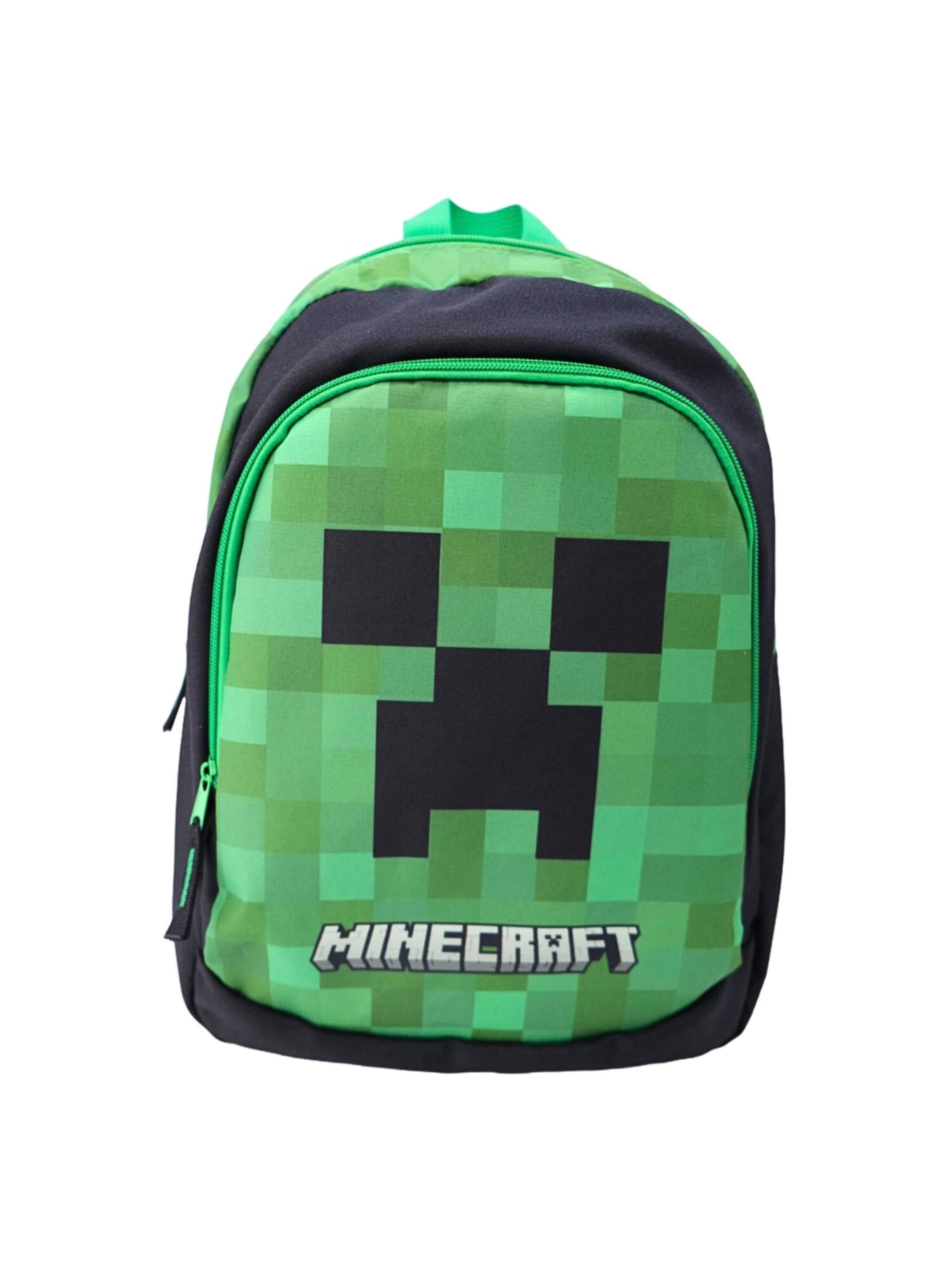 Minecraft Backpack 'Minecraft Creeper Backpack' in Green: front