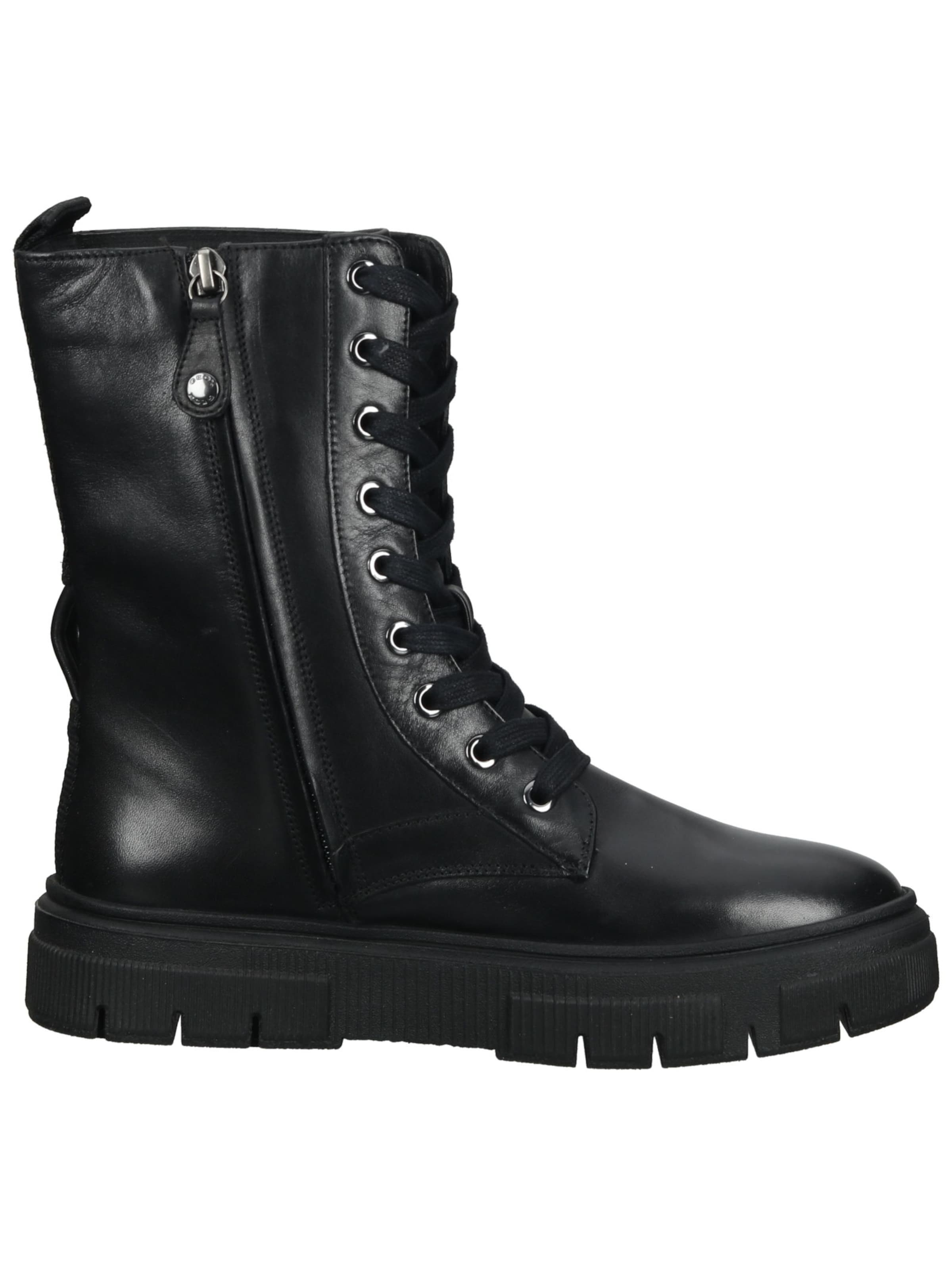 GEOX Schnürstiefelette in Schwarz