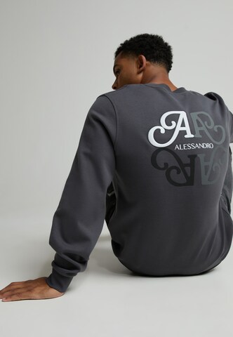 Alessandro Zavetti Sweatshirt 'Vicolo' in Grey