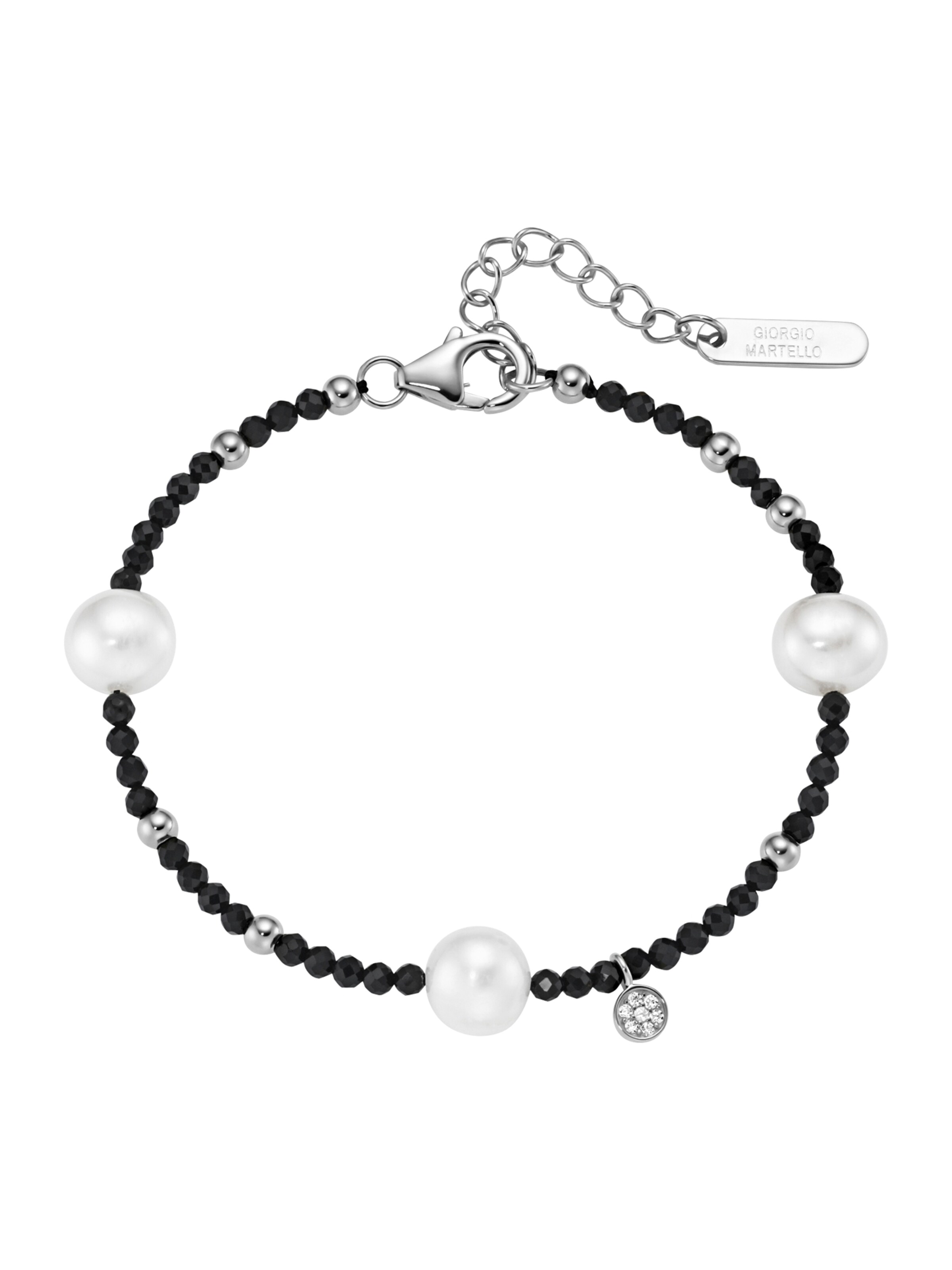 Giorgio Martello Milano Armband in Zwart: voorkant