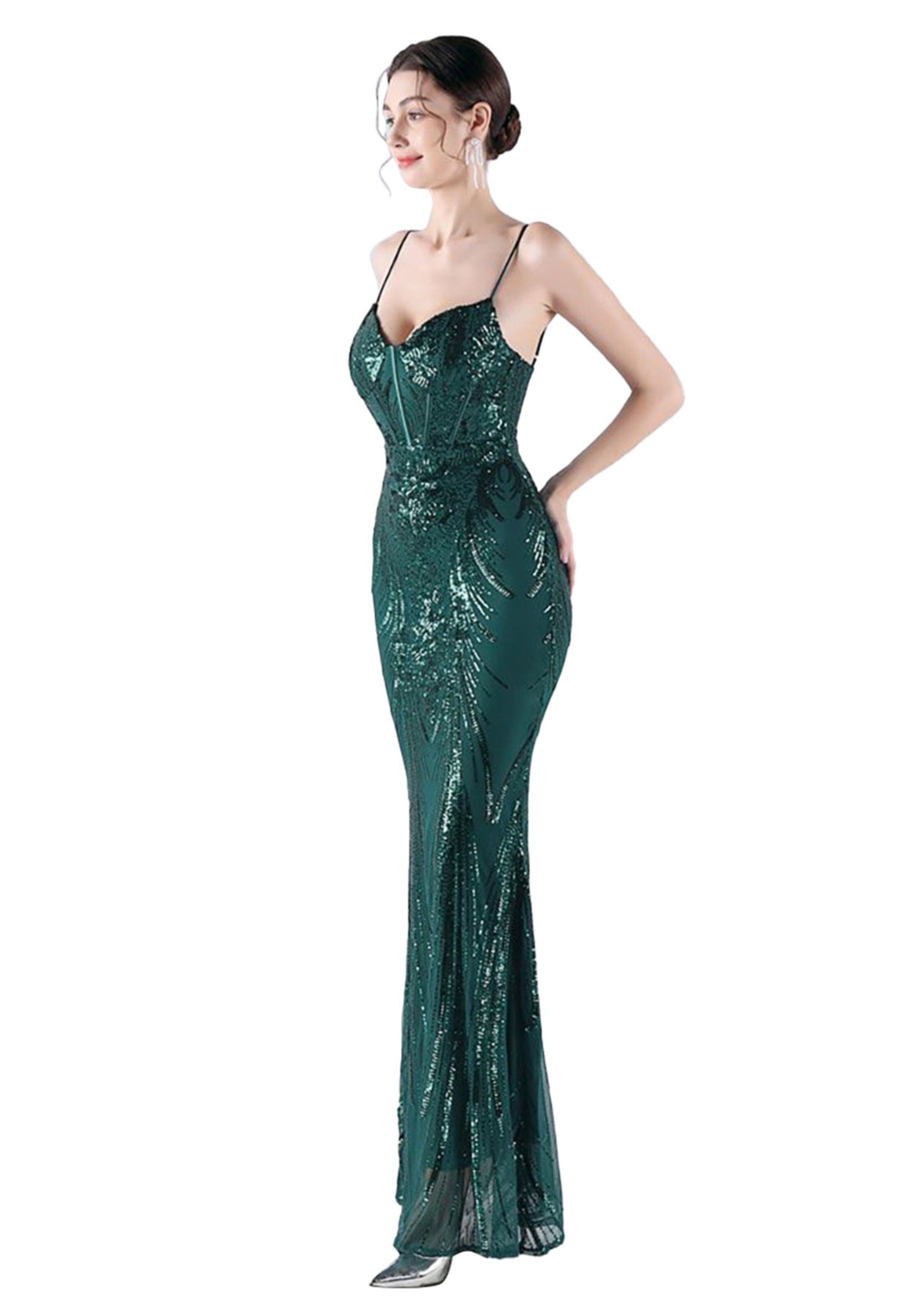 Moda Minx Abendkleid 'Gabrielle' in Grün