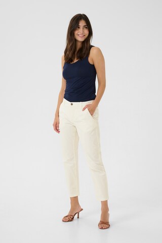 Regular Pantalon 'Brita' CULTURE en blanc
