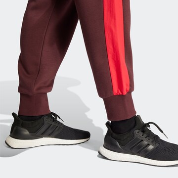ADIDAS SPORTSWEAR Tapered Workout Pants 'Essentials' in Brown
