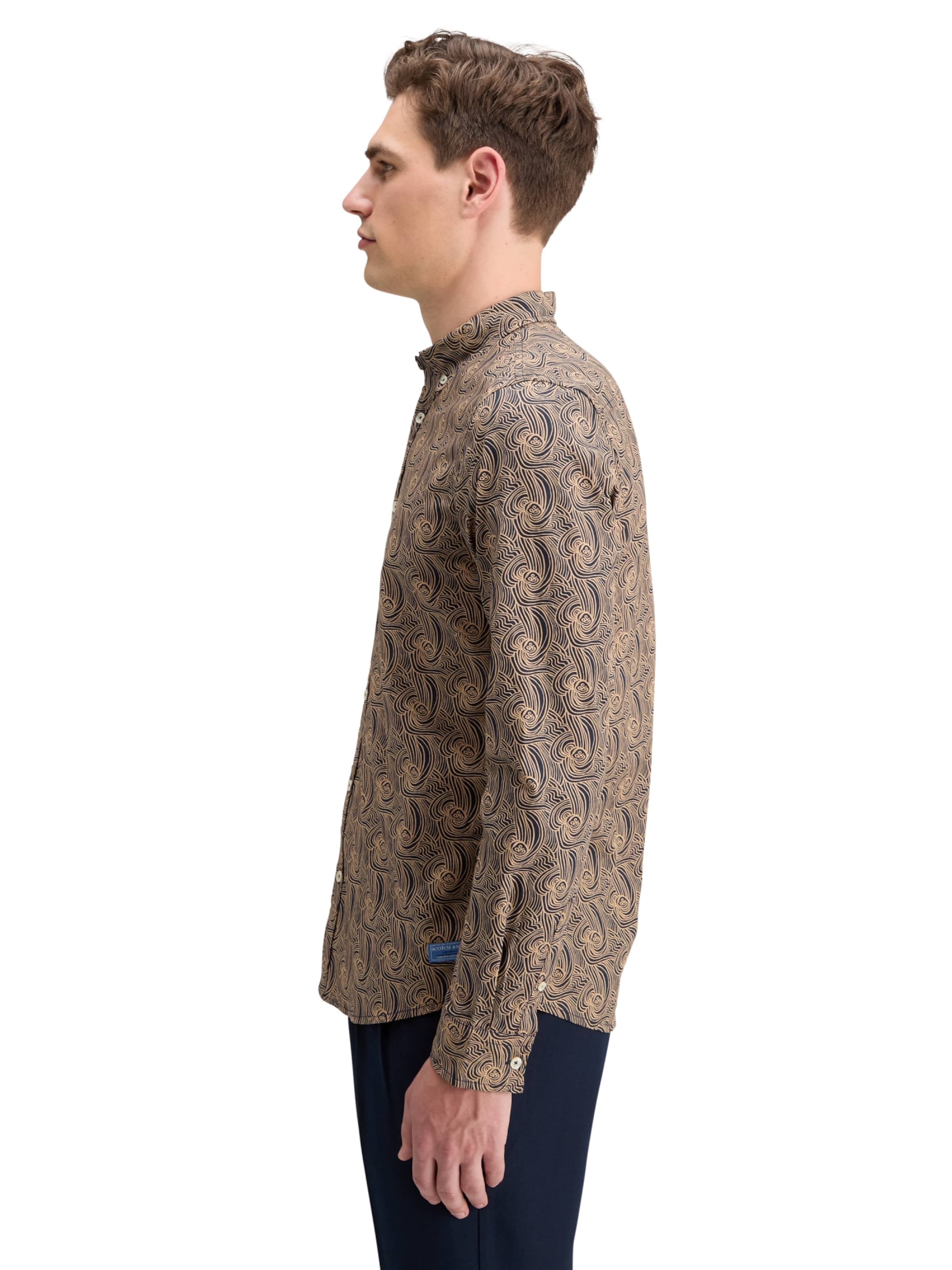 SCOTCH & SODA Regular Fit Hemd in Beige