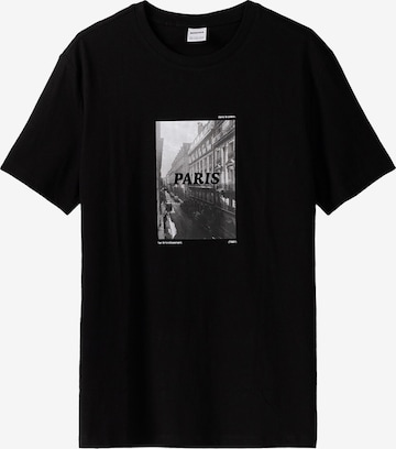 T-Shirt Bershka en noir : devant