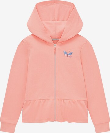 TOM TAILOR Zip-Up Hoodie in Pink: front