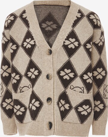 IMMY Knit Cardigan in Beige: front