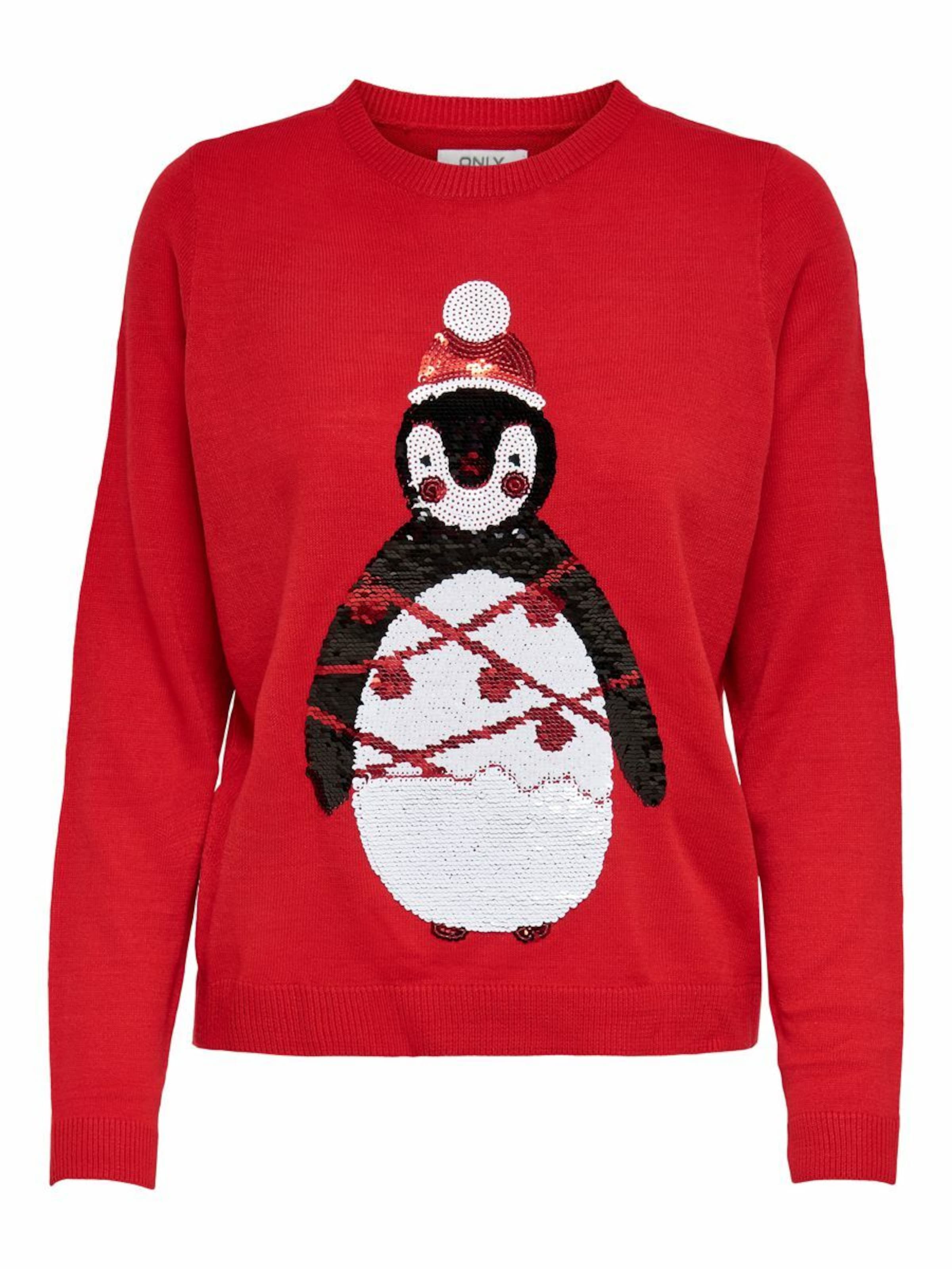 ONLY Sweater 'Xmas' in Red