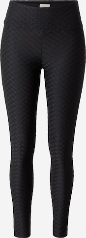 River Island Skinny Leggings 'HONEYCOMB' - fekete: elől