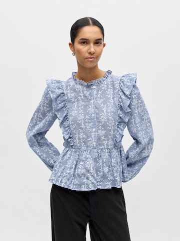 Camicia da donna di OBJECT in blu: frontale