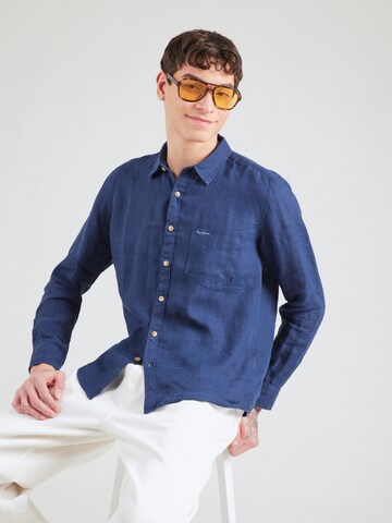 Pepe Jeans Regular Fit Hemd 'KINGSMAN' in Blau: Vorderseite