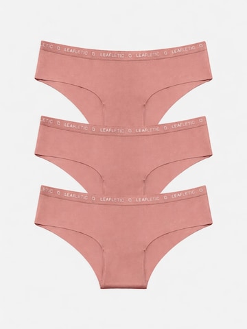 LEAFLETIC Broekje 'Leafletic Mid Rise Hipsters/Brief' in Roze: voorkant