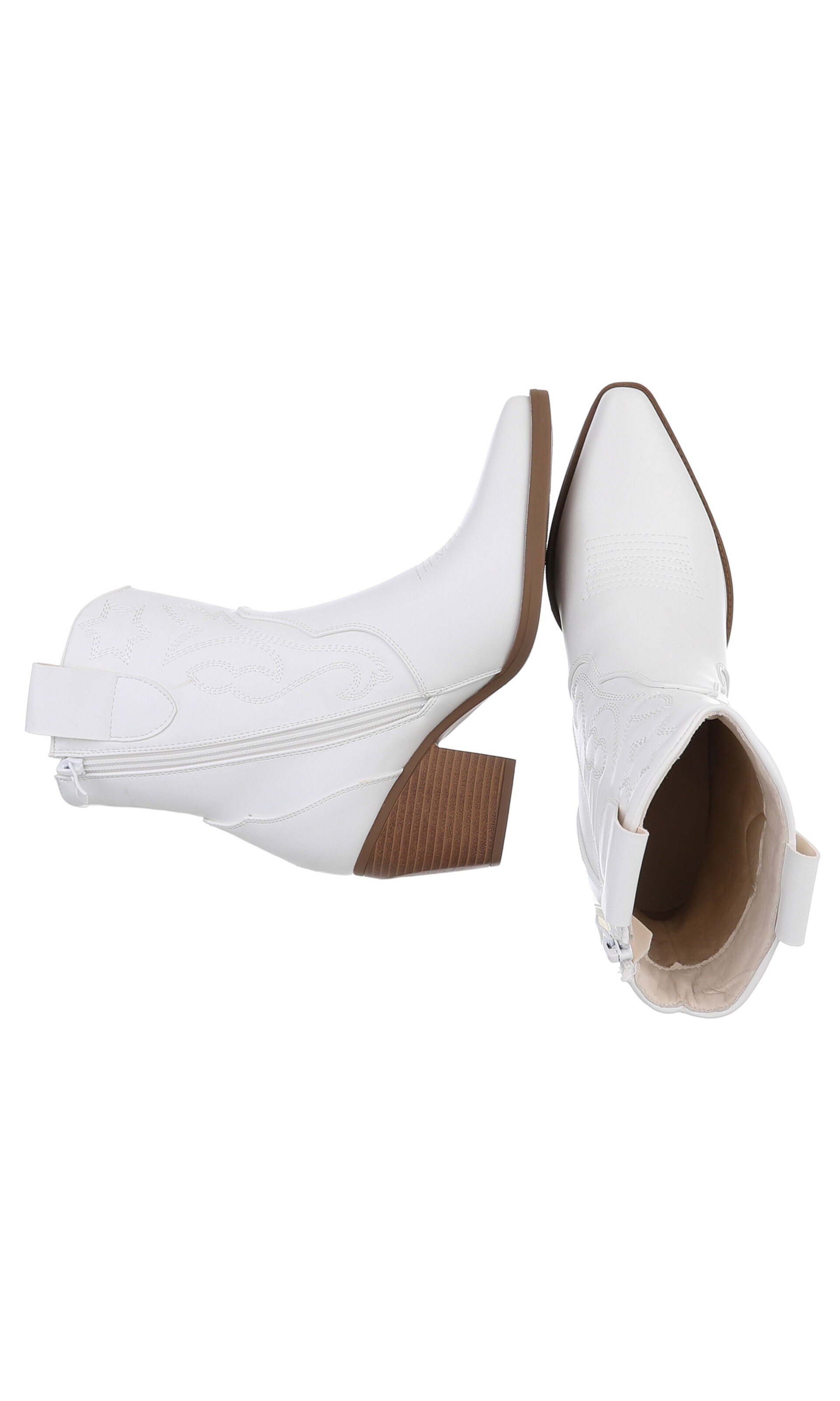 Ital-Design Cowboy Boots in White