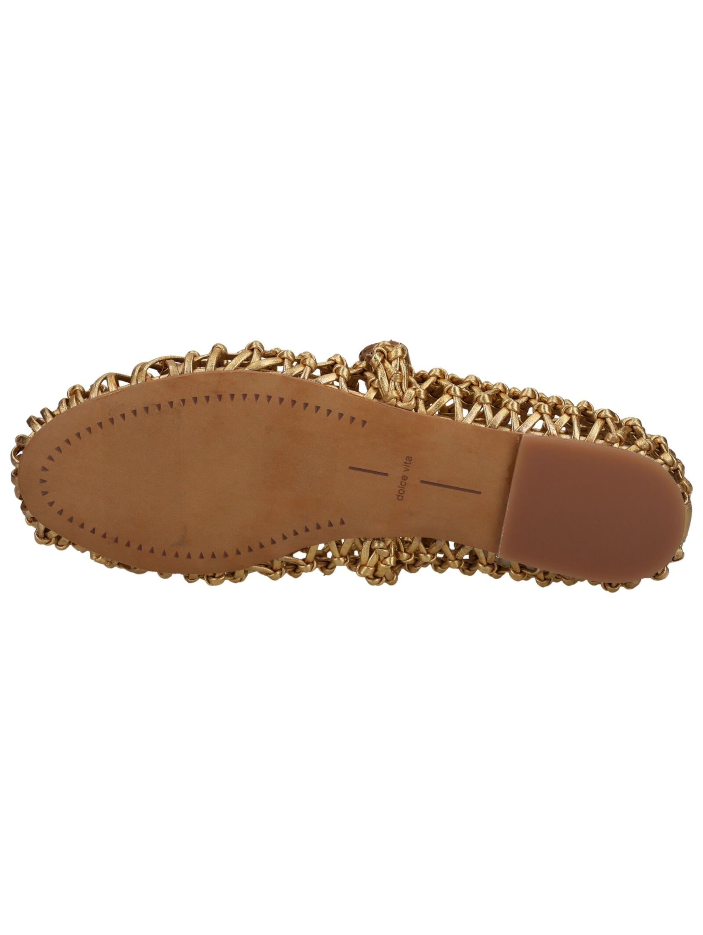 Ballerines à lanières Dolce Vita en or