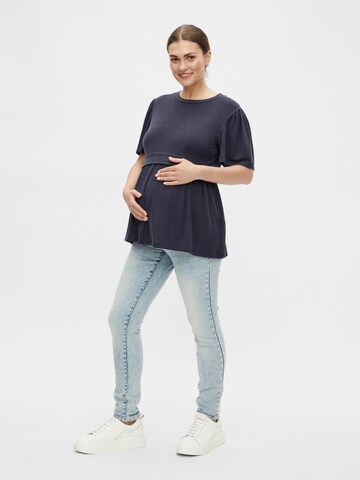 MAMALICIOUS Shirt 'June' in Blauw