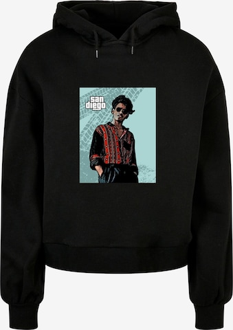 Merchcode Sweatshirt 'Grand San Diego' in Zwart: voorkant