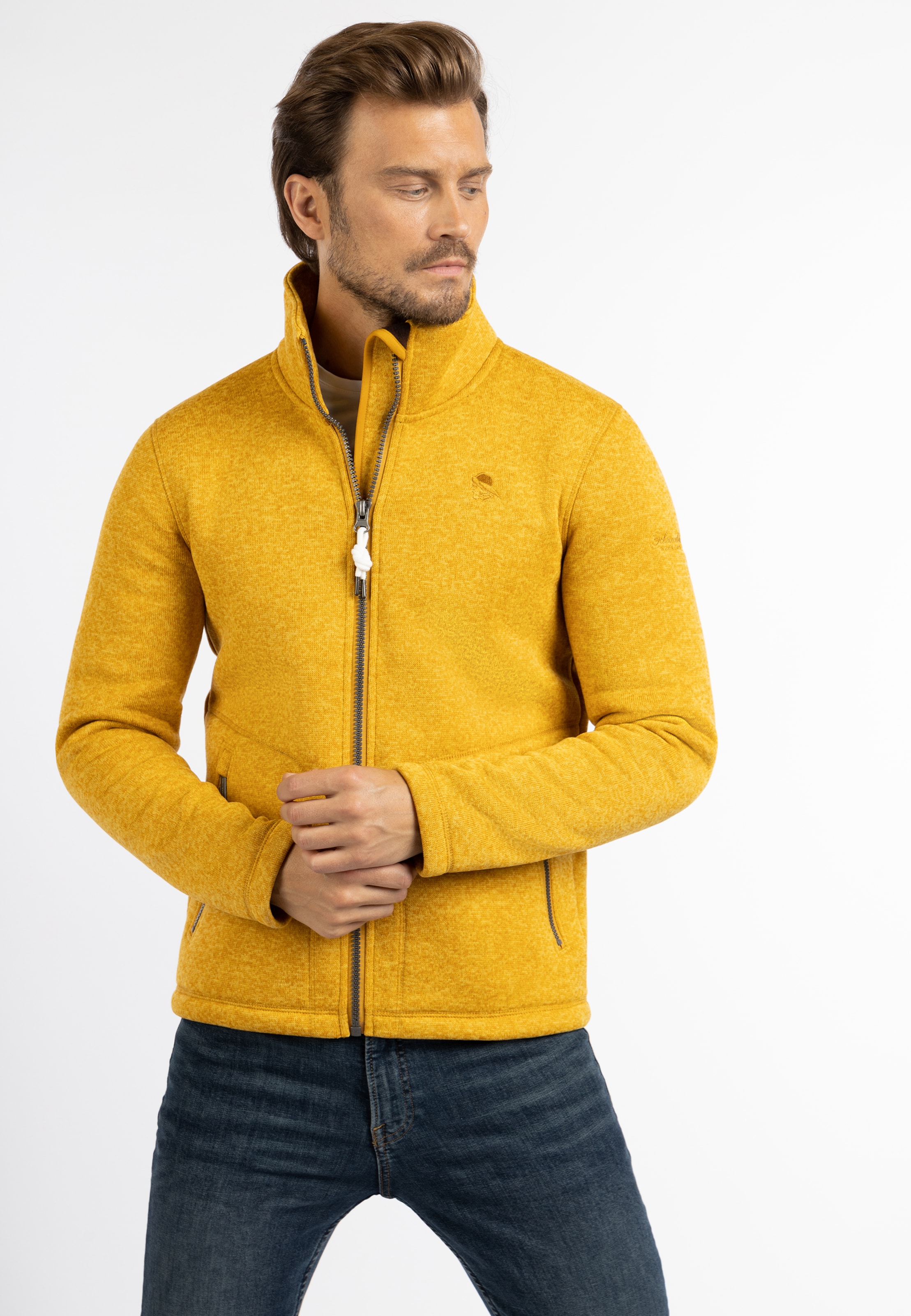 Schmuddelwedda Fleece Jacket in Mustard ABOUT YOU