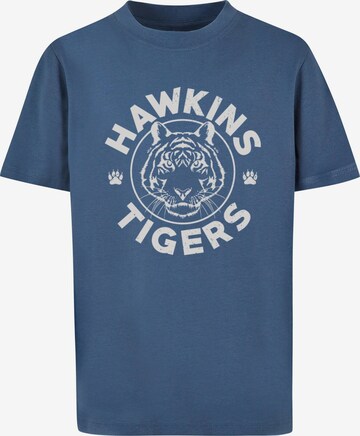 Maglietta ' Stranger Things - Hawkins Tiger' di ABSOLUTE CULT in blu: frontale