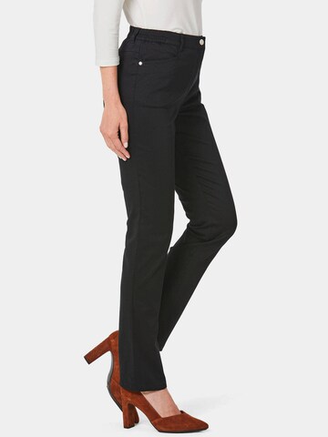 Goldner Slim fit Trousers 'Carla' in Black