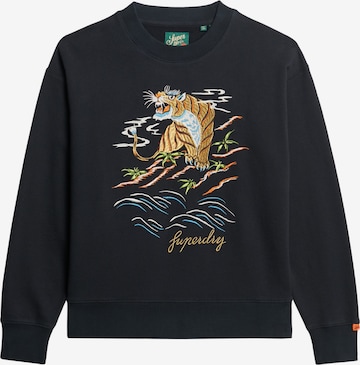 Sweat-shirt Superdry & Co en noir : devant
