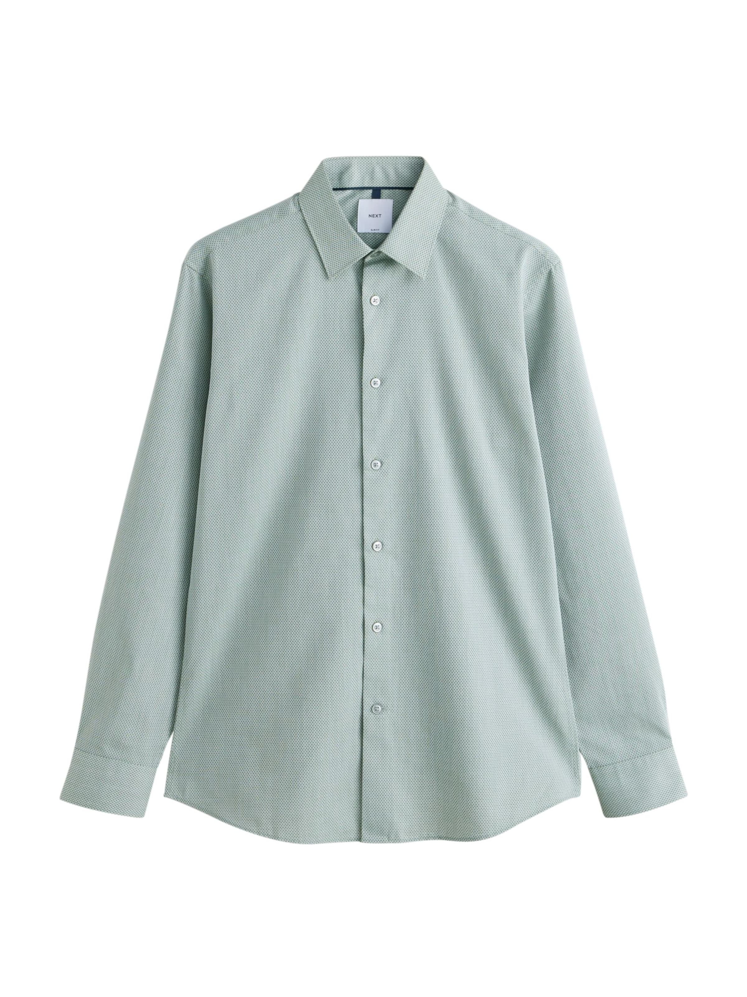 Next - Ajuste estrecho Camisa en azul