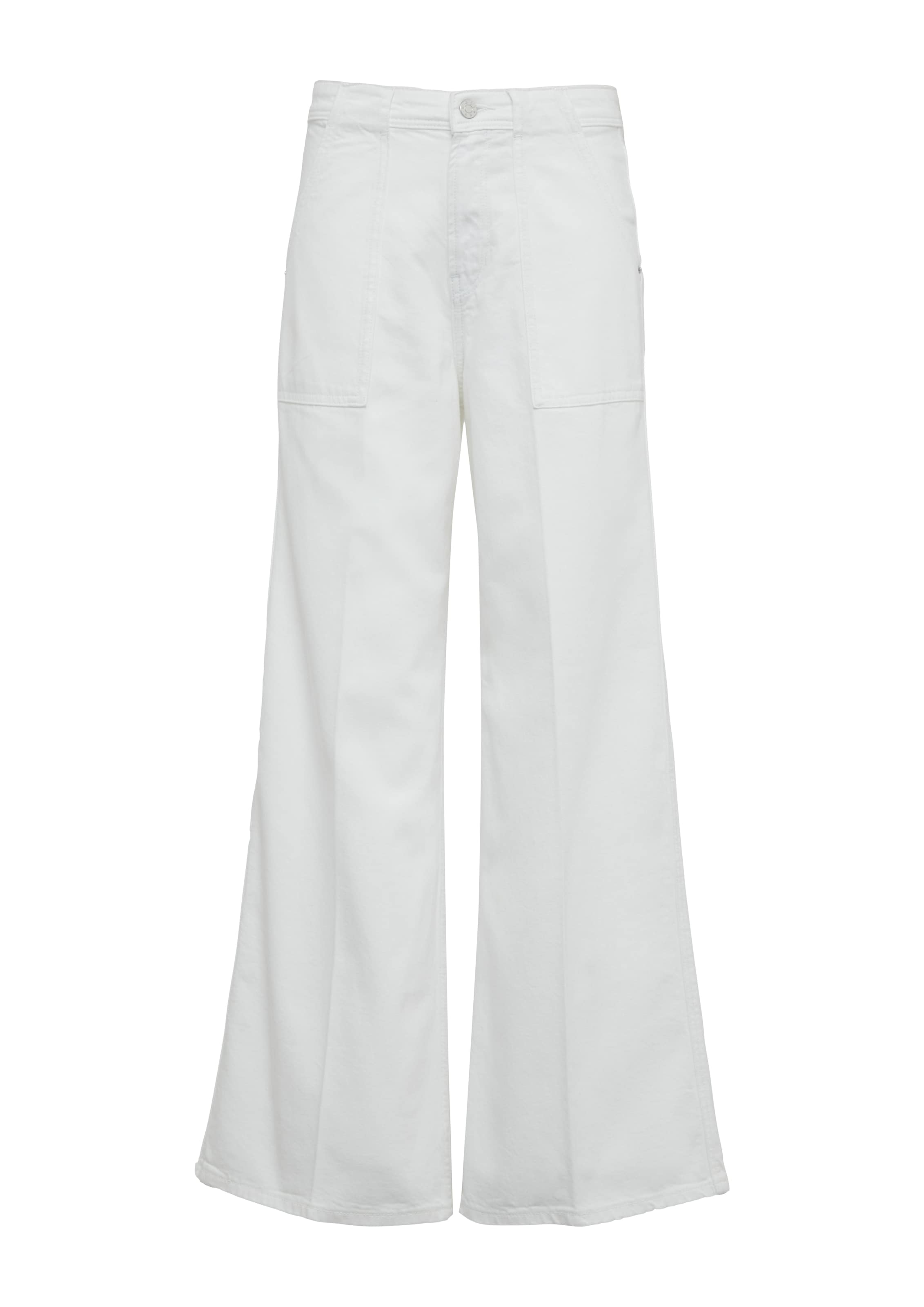 s.Oliver Wide leg Jeans 'Suri' in Wit: voorkant