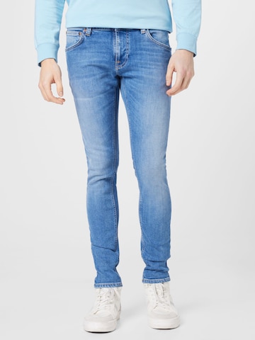 Nudie Jeans Co - Skinny Vaquero 'Terry' en azul: frente
