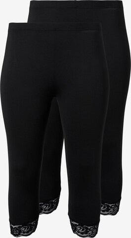 Skinny Leggings de la Zizzi pe negru: față