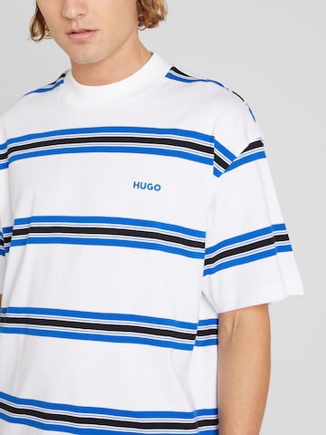 T-Shirt 'Natinolo' HUGO Blue en blanc