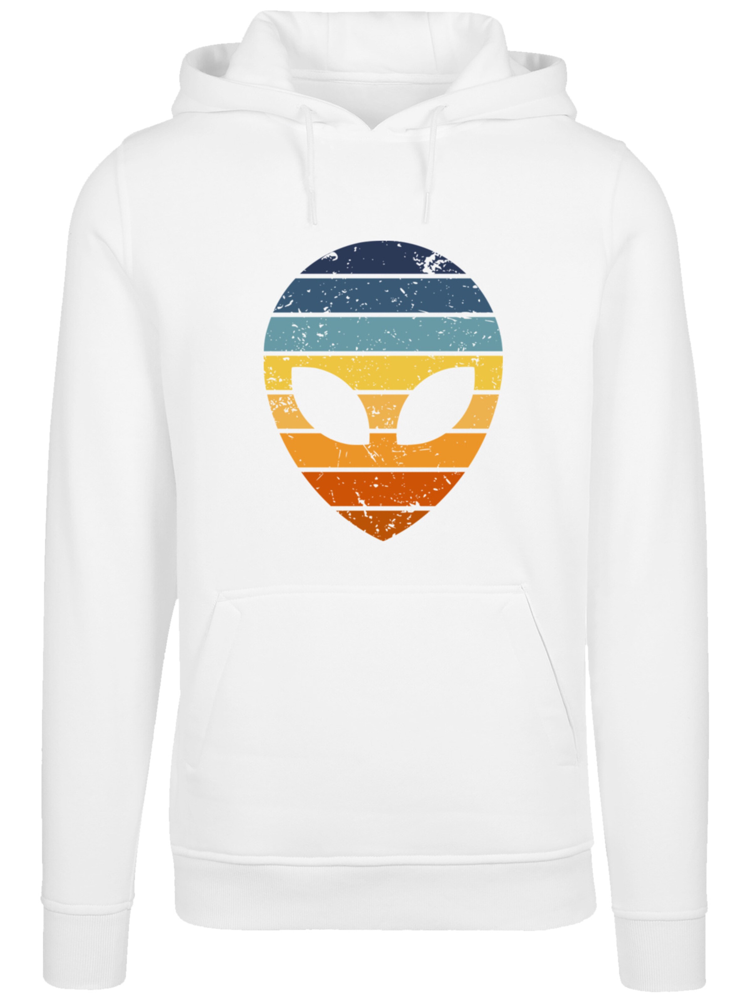 F4NT4STIC Sweatshirt 'Alien Sonnenuntergang Retro' in White: front