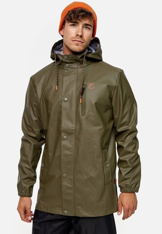 INDICODE JEANS Between-Season Jacket in Green: front