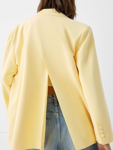 Bershka Blazer in Yellow