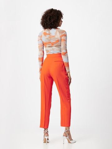 BOSS Обычный Плиссированные брюки 'Tiroko' в Оранжевый