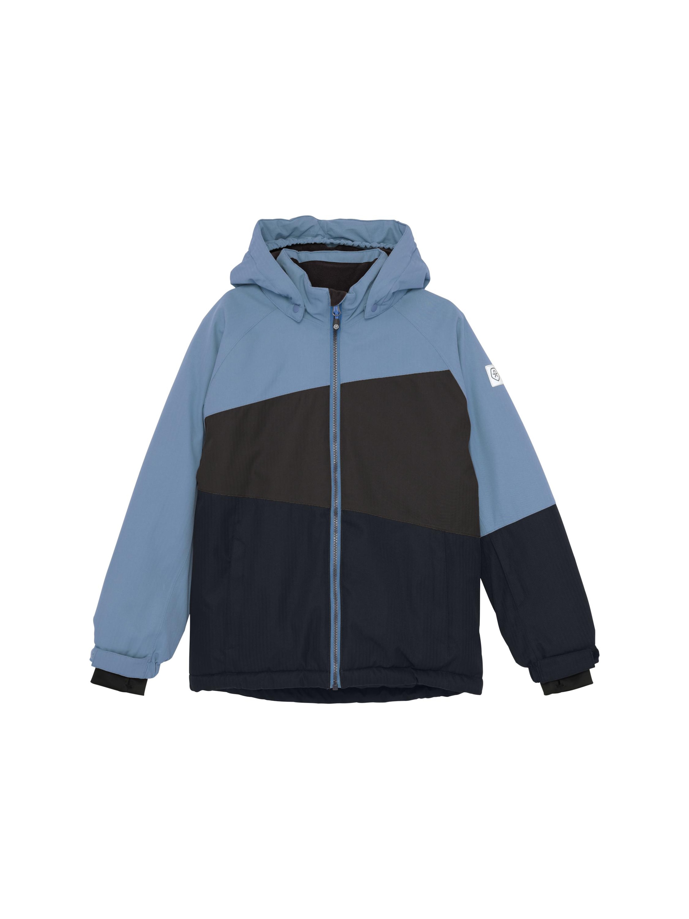 COLOR KIDS Winterjas ' COSki Jacket - Colorblock ' in Blauw: voorkant