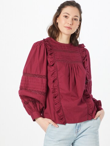 Oasis Blouse in Red: front