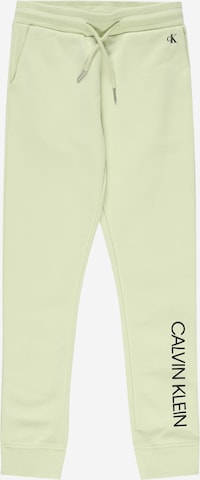 Calvin Klein Jeans Broek in Groen: voorkant