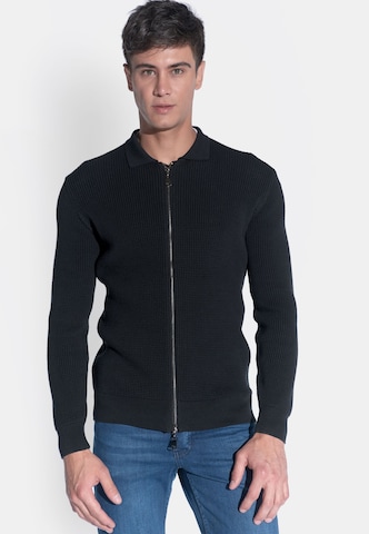 Steffen Klein Knit Cardigan in Black: front