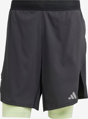 ADIDAS PERFORMANCE Regular Workout Pants 'HIIT Workout' in Grey: front