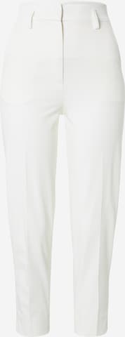 Sisley Pleated Pants in White: front
