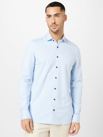 OLYMP Regular fit Overhemd in Blauw: voorkant