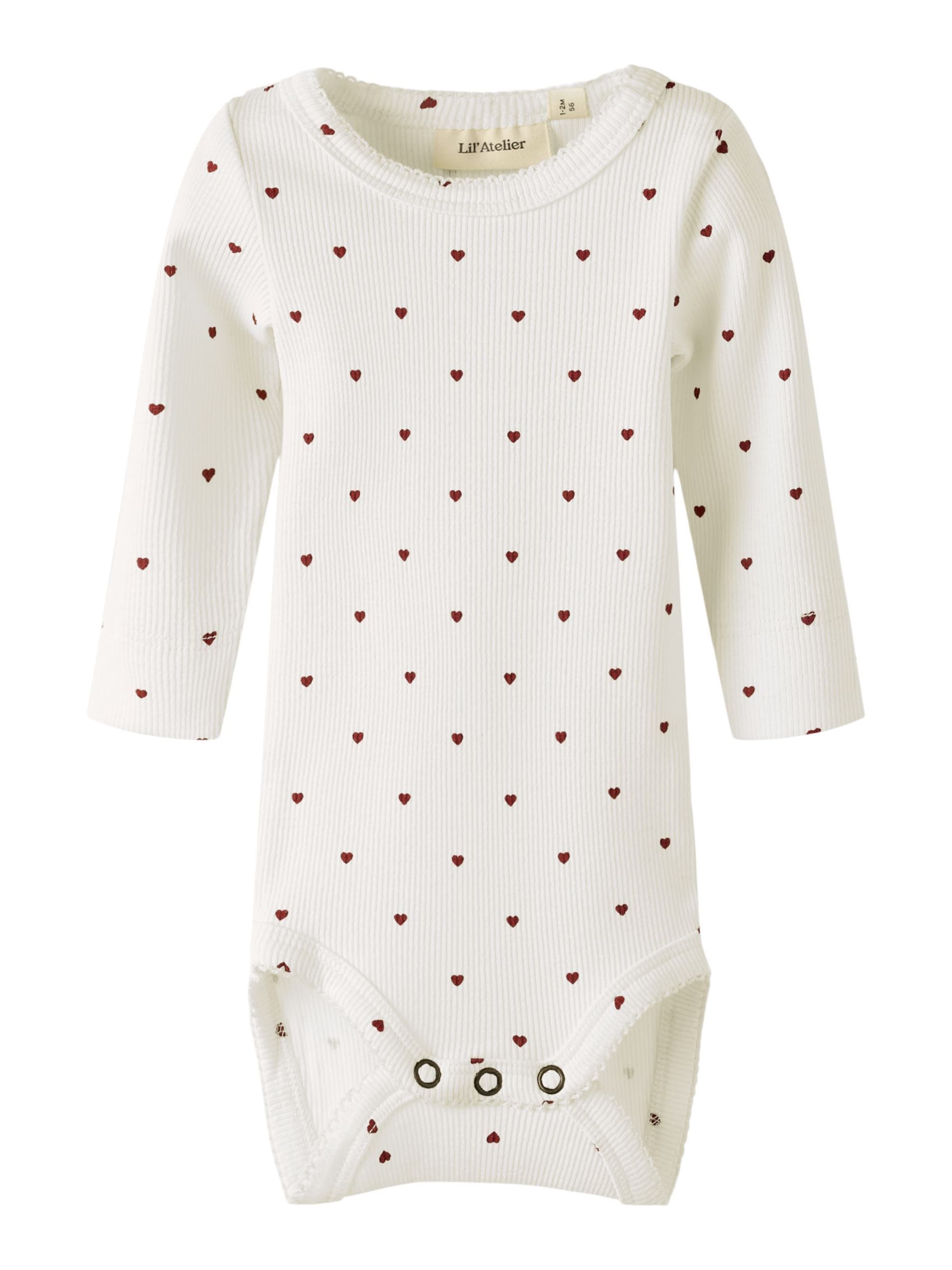 Lil'Atelier - Pijama entero/body 'NBFGago' en blanco: frente