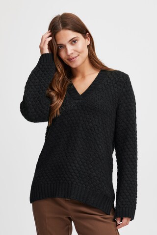 Fransa Sweater 'Lindsy Pu 2' in Black: front