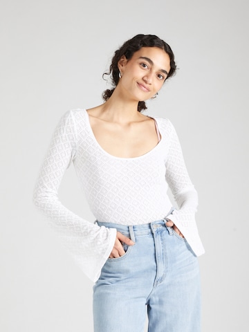 Monki - Camisa em branco: frente