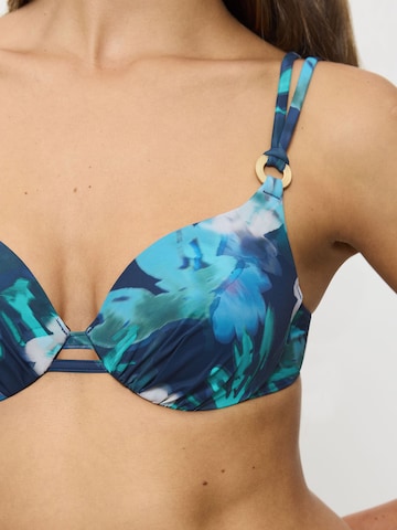 TRIUMPH Bralette Bikini Top ' Summer Fleur ' in Blue