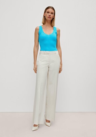 Wide Leg Pantalon à plis COMMA en beige