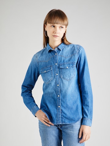 Le Temps Des Cerises Blouse 'JUANITA' in Blauw: voorkant