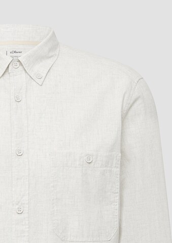 s.Oliver Regular fit Button Up Shirt in White