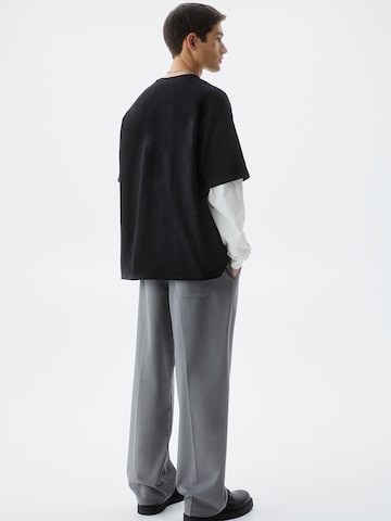 Pull&Bear Wide leg Pantalon in Grijs