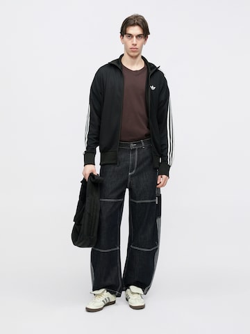 ADIDAS ORIGINALS Sweatjacke 'Firebird Adicolor' in Schwarz