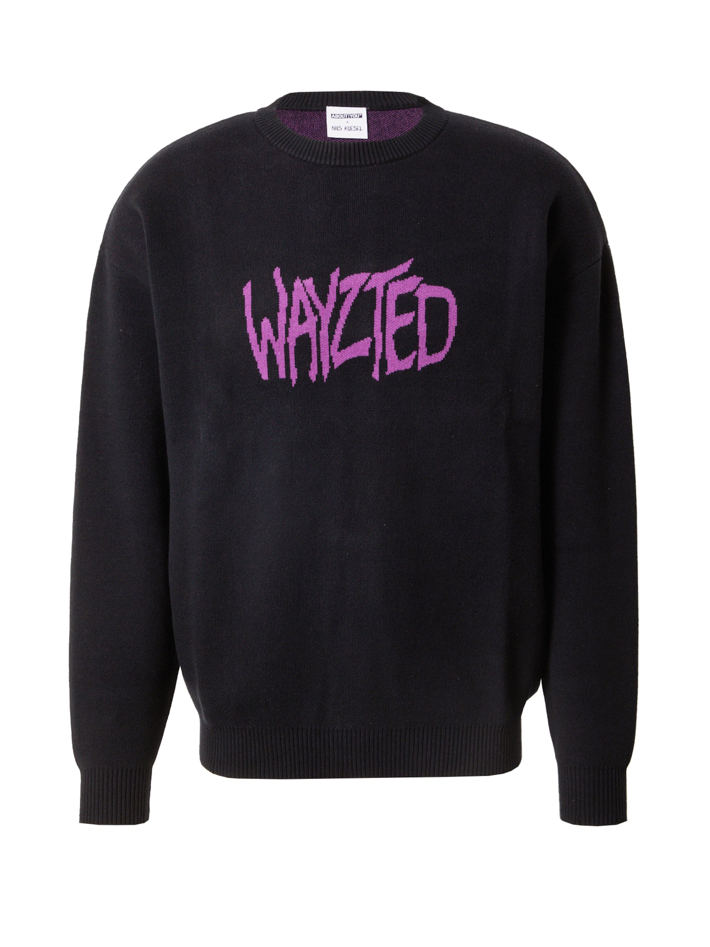 About You x Nils Kuesel Πουλόβερ 'Eddie' σε μαύρο: μπροστά